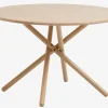 Eettafel SKIBET Ø120 licht eiken