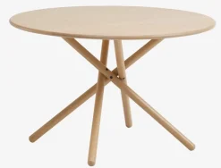 Eettafel SKIBET Ø120 licht eiken
