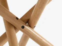 Eettafel SKIBET Ø120 licht eiken