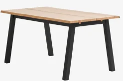 Eettafel SKOVLUNDE 90x160 naturel eiken/zwart