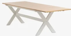 Eettafel VISLINGE 90x190 naturel/wit