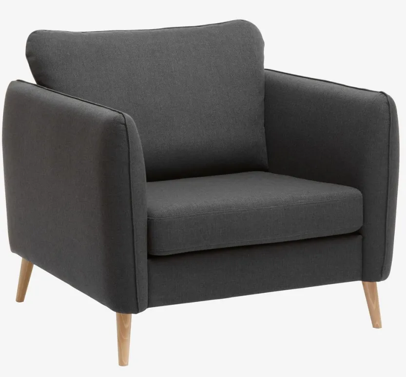 Fauteuil AARHUS donkergrijze stof