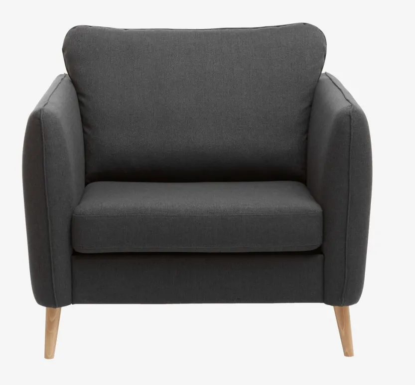 Fauteuil AARHUS donkergrijze stof