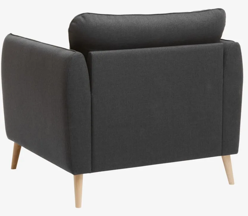Fauteuil AARHUS donkergrijze stof