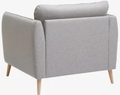 Fauteuil AARHUS lichtgrijze stof