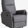 Fauteuil ABILDSKOV elektrisch grijze stof