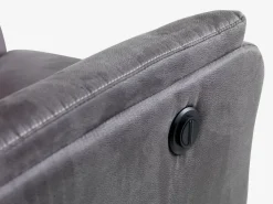 Fauteuil ABILDSKOV elektrisch grijze stof