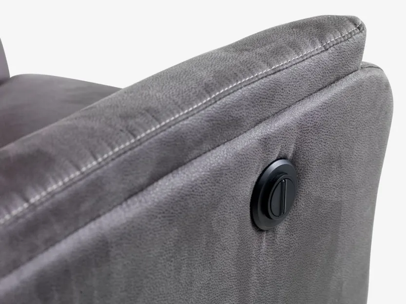 Fauteuil ABILDSKOV elektrisch grijze stof