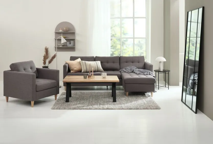 Fauteuil FALSLEV grijze stof