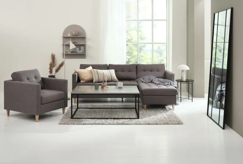 Fauteuil FALSLEV grijze stof