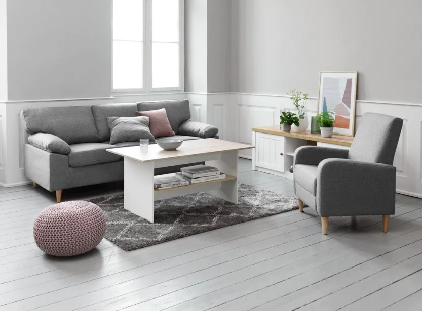 Fauteuil GEDVED grijze stof