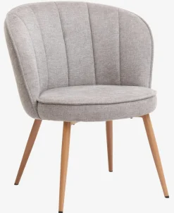 Fauteuil HOLMDRUP grijs/eiken