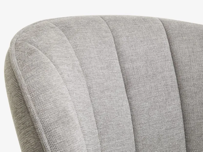 Fauteuil HOLMDRUP grijs/eiken