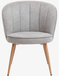 Fauteuil HOLMDRUP grijs/eiken