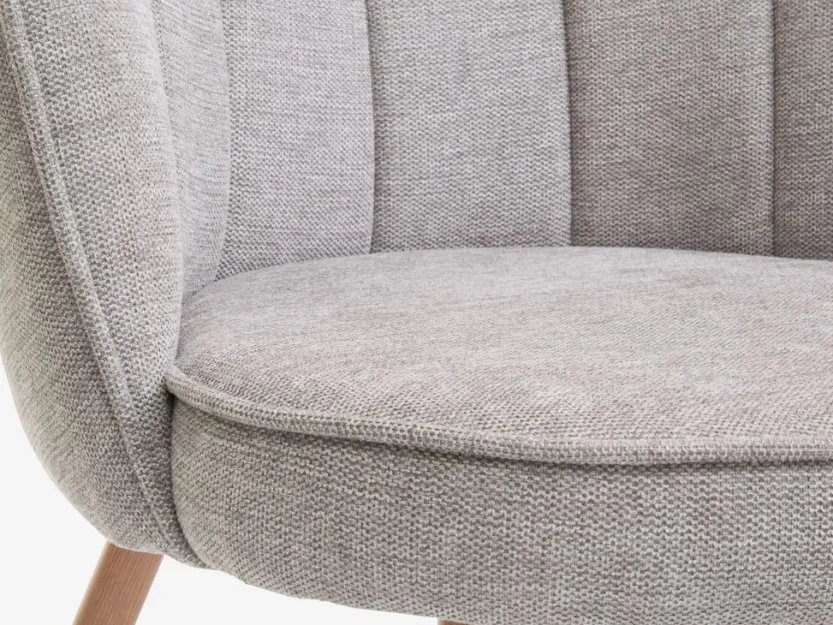 Fauteuil HOLMDRUP grijs/eiken