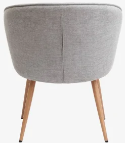 Fauteuil HOLMDRUP grijs/eiken