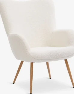 Fauteuil HUNDESTED off-white teddy/eiken kleur