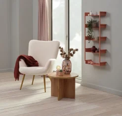 Fauteuil HUNDESTED off-white teddy/eiken kleur