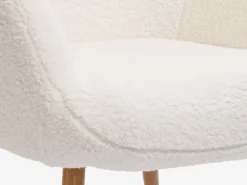 Fauteuil HUNDESTED off-white teddy/eiken kleur