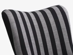 Fauteuil SIMESTED zwart/beige gestreept