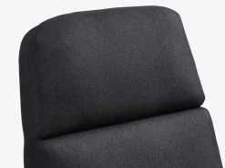 Fauteuil TANKEDAL met voetenbank donkergrijze stof