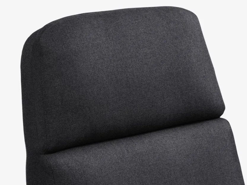 Fauteuil TANKEDAL met voetenbank donkergrijze stof