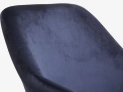Fauteuil UDSBJERG fluweel blauw/zwart