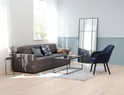 Fauteuil UDSBJERG fluweel blauw/zwart