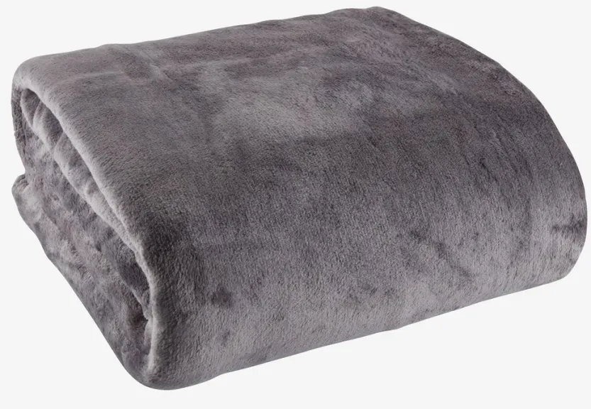 Fleeceplaid GULSKOLM 220x240 grijs