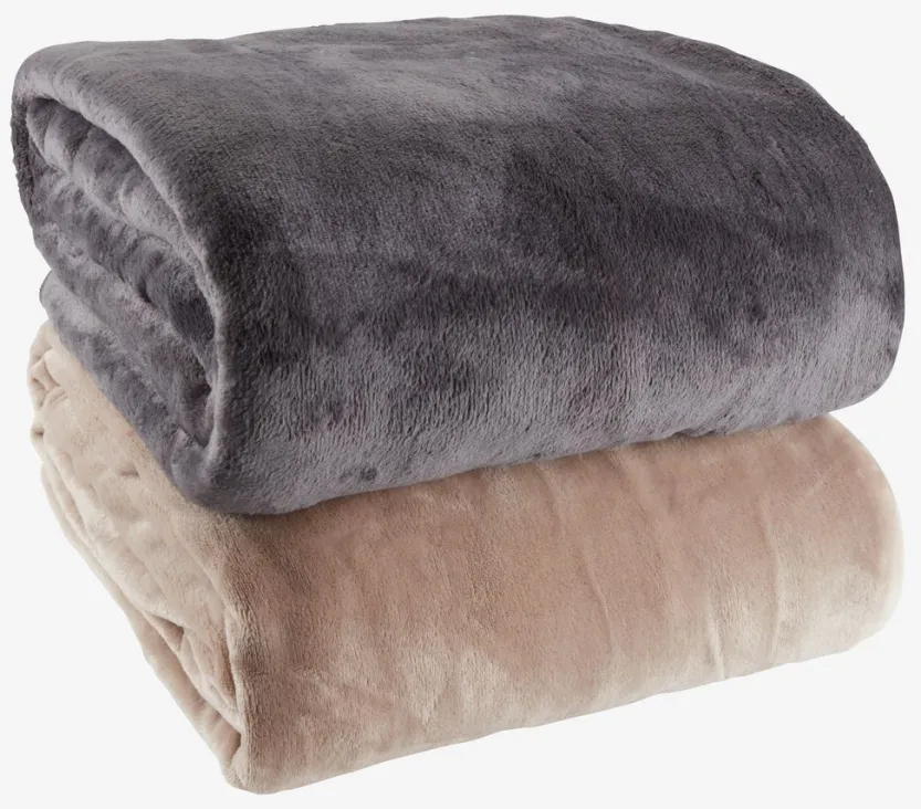 Fleeceplaid GULSKOLM 220x240 grijs