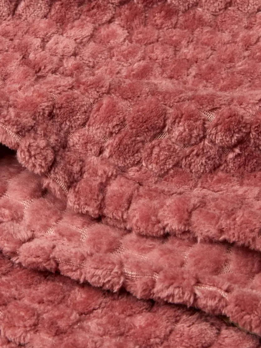 Fleeceplaid ROSENVIAL 130x160 roze