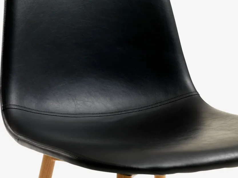 FOLDINGBRO L130 tafel eiken + 4 JONSTRUP stoelen zwart/eiken