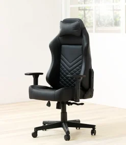 Gamestoel ABILDAA zwart kunstleer