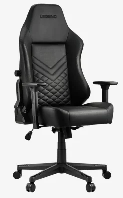 Gamestoel ABILDAA zwart kunstleer