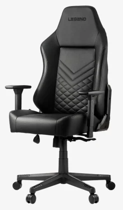 Gamestoel ABILDAA zwart kunstleer