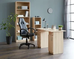 Gamestoel AGGESTRUP grijs kunstleer/zwarte mesh