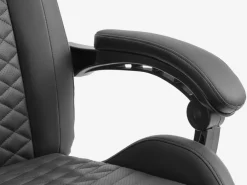 Gamestoel HALLUM met voetensteun zwart kunstleer