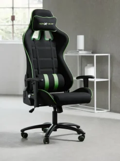 Gamestoel LAMBJERG zwart mesh/groen