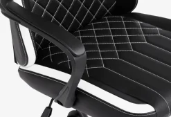 Gamestoel LERBJERG zwart/wit kunstleer