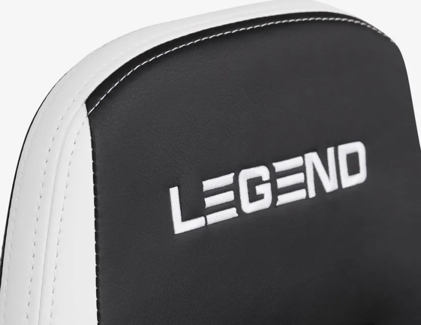 Gamestoel LERBJERG zwart/wit kunstleer