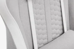 Gamestoel NIBE wit/beige stof