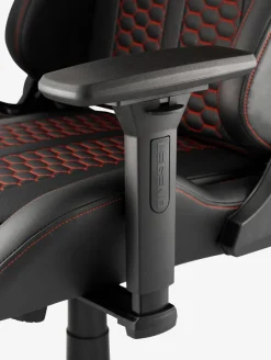 Gamestoel NIBE zwart kunstleer/rood