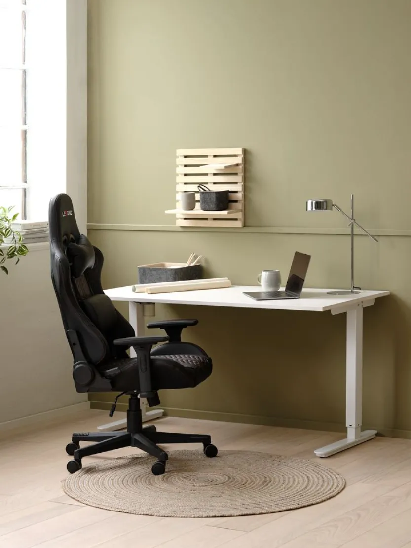 Gamestoel NIBE zwart kunstleer/rood