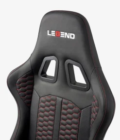 Gamestoel NIBE zwart kunstleer/rood