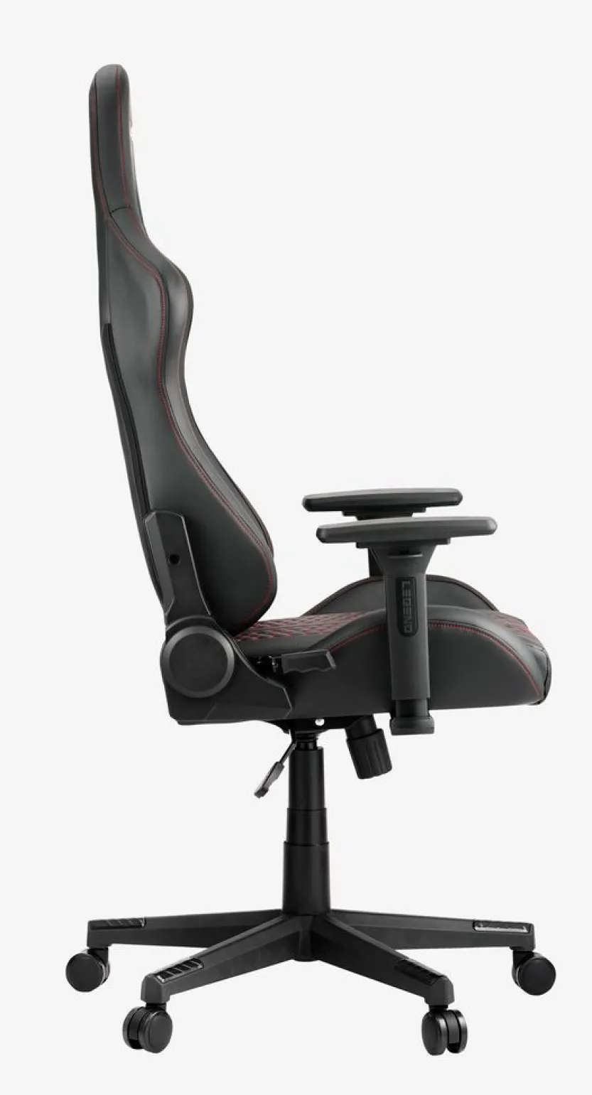 Gamestoel NIBE zwart kunstleer/rood