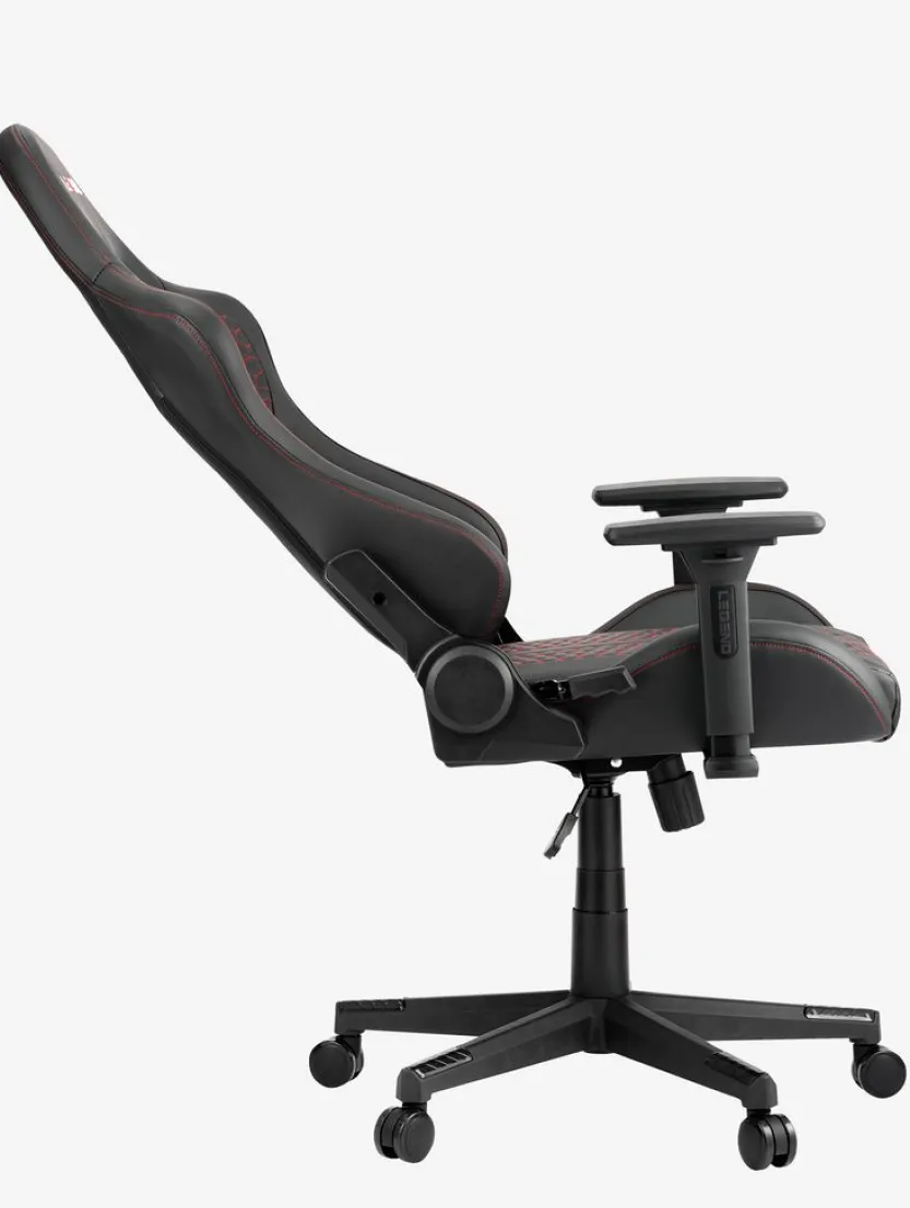 Gamestoel NIBE zwart kunstleer/rood