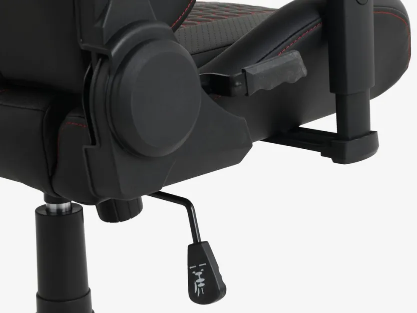 Gamestoel NIBE zwart kunstleer/rood