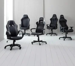 Gamestoel NIBE zwarte stof/zwart