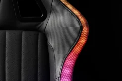 Gamestoel RANUM met LED zwart kunstleer/zwart