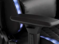 Gamestoel RANUM met LED zwart kunstleer/zwart